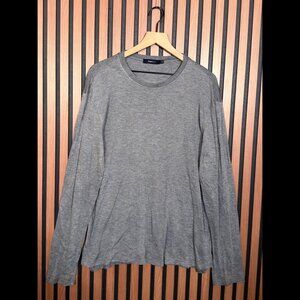 Zegna Sweatshirt XXL Mens Gray Pullover 100% Modal Crewneck Long Sleeve 2XL